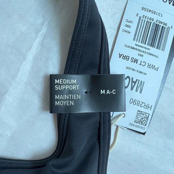 Adidas Women's Aeroready Medium Support Bra Top Sport Crossing Back Dark Grey S - Picture 5 of 10